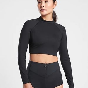 ATHLETA North Point Crop Rashguard - Large
